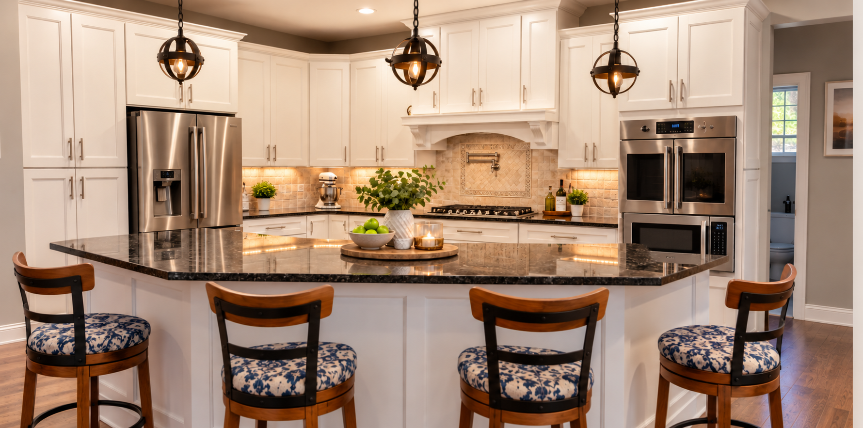 Kitchen with large island